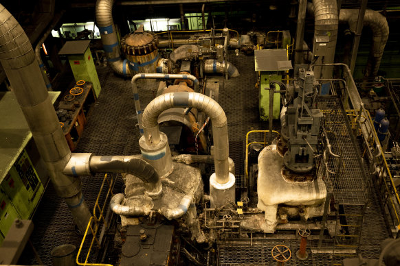 Machinery inside the now-decommissioned Liddell plant.