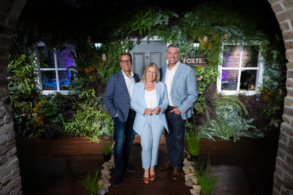 Andrew Winter, Wendy Moore and Dennis Scott at the Selling Houses Australia launch. 