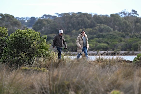 Local residents David Kenwood and David Connoley at Lakers Cutting. 