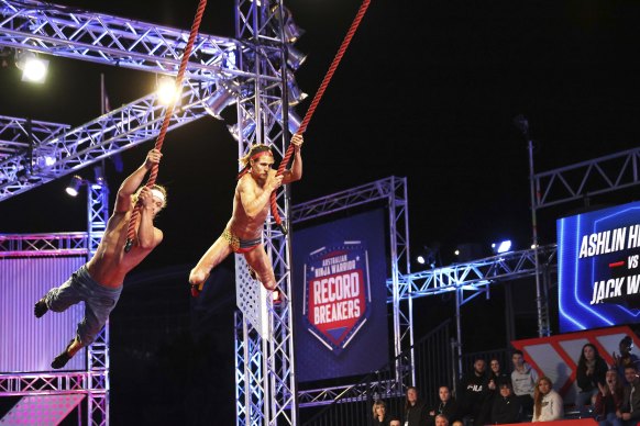 Ashlin Herbert and Jack Wilson go head to head in Australian Ninja Warrior.