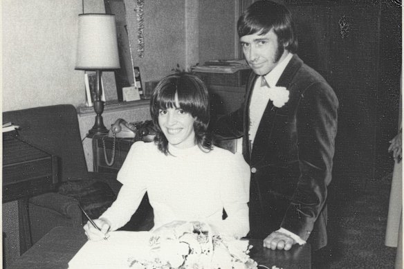 Helen and Arthur Lister at their wedding in 1972. 