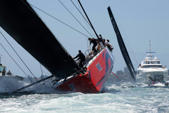 Comanche, in calmer seas on Tuesday, after a dramatic near-collision a day earlier.