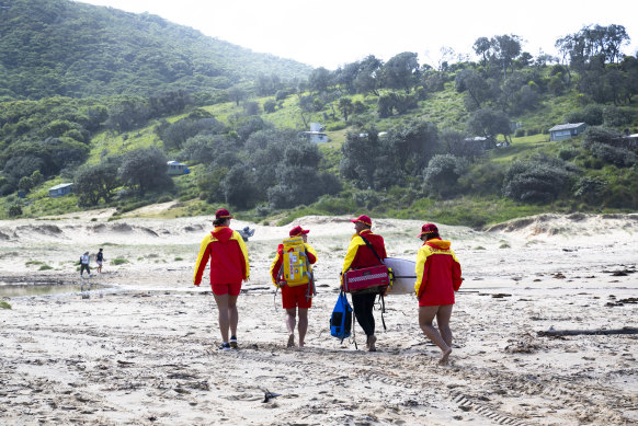 Shack owners on patrol for the surf club finish their last shift of the season.