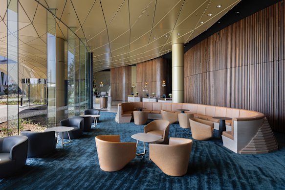 Lobby area at Te Arikinui Pullman Auckland Airport.