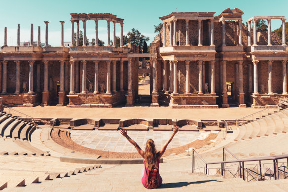 Roman theatre in Merida is among Spain’s UNESCO World Heritage cultural sites and is still in use.