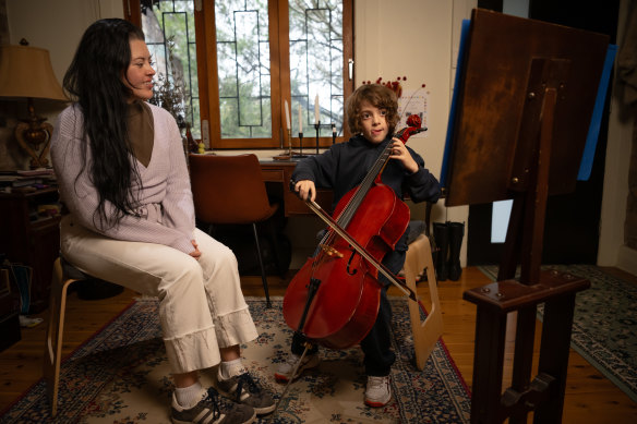Bronte Ellis, mother of Yanai, 7, knows exactly what it’s like to be pressured to do music practice, after growing up with parents who met at the Sydney Conservatorium of Music.