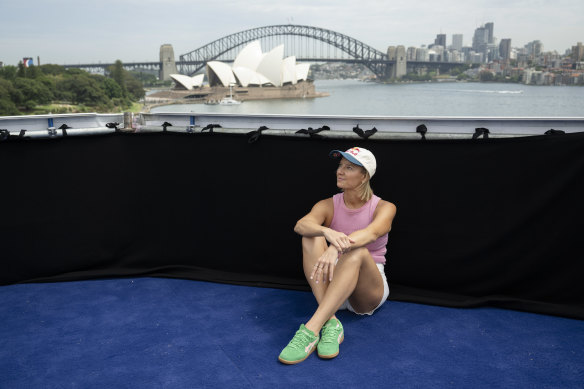 Iffland poses for a portrait ahead of the last round of the Red Bull Diving World Championship, in Sydney. 