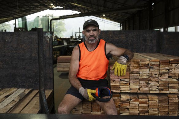 Michael Cox has found steady work at Thora mill.