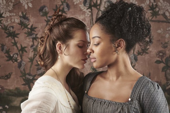 Marguerite (Sophie Cookson) and Frannie (Karla-Simone Spence) in The Confessions of Frannie Langton.