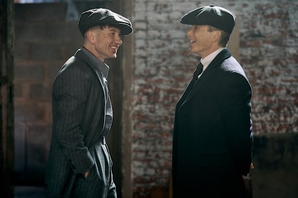Barry Keoghan (left) and Cillian Murphy are father and son in Peaky Blinders: The Immortal Man.