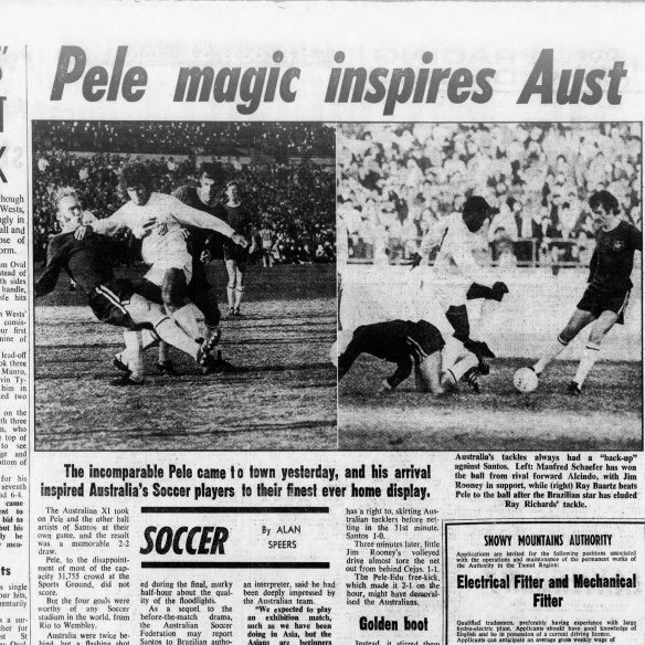 How the Herald covered Pele’s visit in 1972