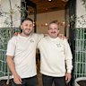 Yum Yum Bakery owner Najib Haddad with father and founder Toufic Haddad at the new venue in Concord.