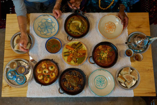 A homestyle North African feast at Cafe Tanja.