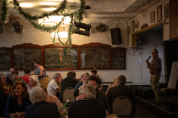 The packed trivia night at the PBC.