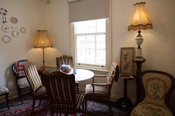 One of the sitting rooms. 