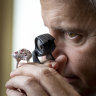 Patrick Coppens, general manager of sales and marketing at Rio Tinto Diamonds, with a rare Argyle pink diamond ring worth $6 million.