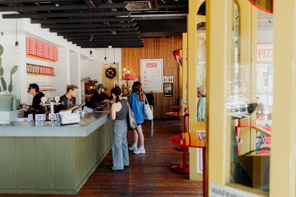 Pizza is currently only available to order by the slice. 