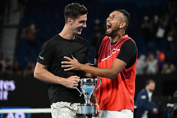 Thanasi Kokkinakis e Nick Kyrgios venceram as duplas masculinas no Aberto da Austrália de 2022.