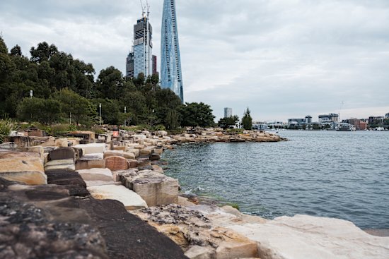 Crown’s One Barangaroo (right) and Lendlease’s One Sydney Harbour (left) now dominate the Barangaroo headland.