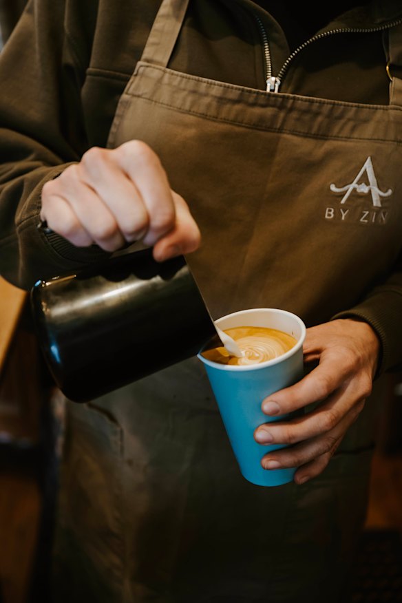 Coffee is made on Academy Coffee beans, which are roasted in Orange.