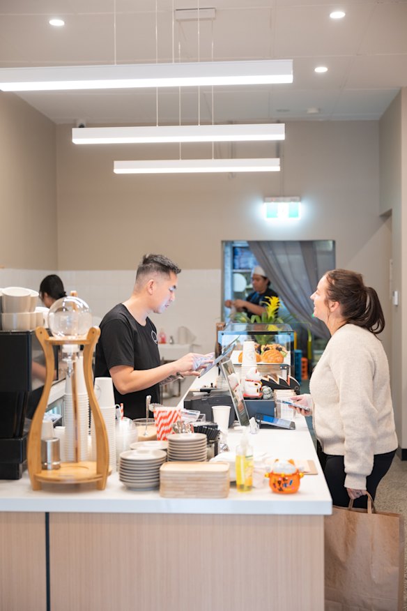 Inside Amara Coffee.