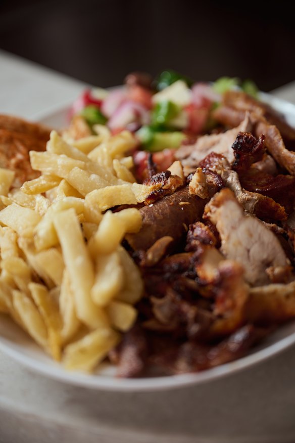 Hand-cut chips and yeeros at My Father's Yeeros in Ramsgate.