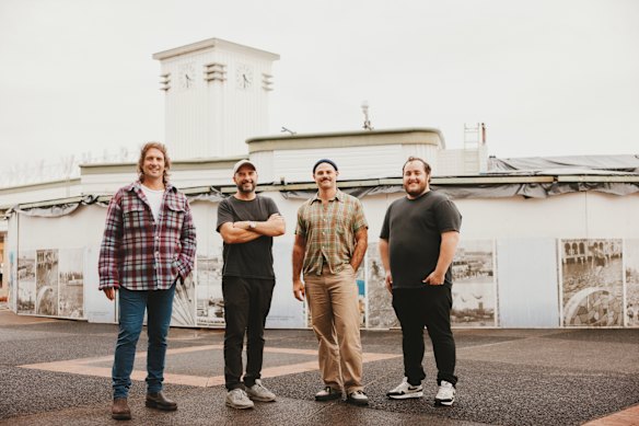 From left: Artemus co-founder Adam Flaskas, Artemus culinary consultant Corey Costelloe, Felons brand director Dean Romeo and head chef at Felons Seafood Luke Bourke.