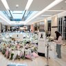 Flowers at the memorial site during the reopening of the Westfield Bondi Junction shopping centre in Bondi last year.