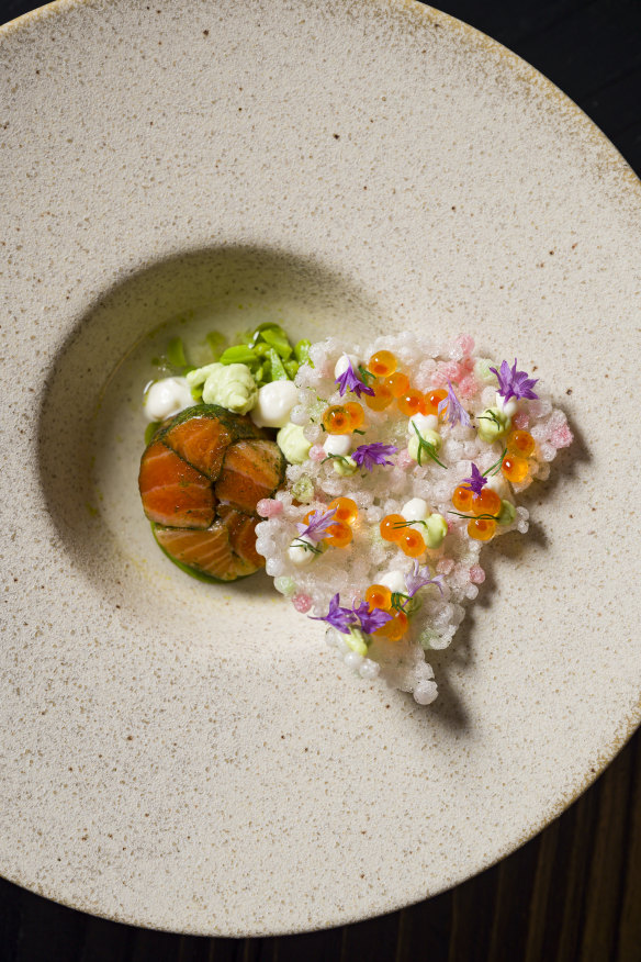 One of the delicately prepared dishes at  Kazuki’s.