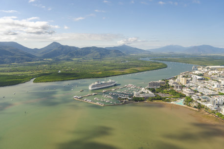 Where’s the sand? Not in Cairns. You’ll have to go a little further north.