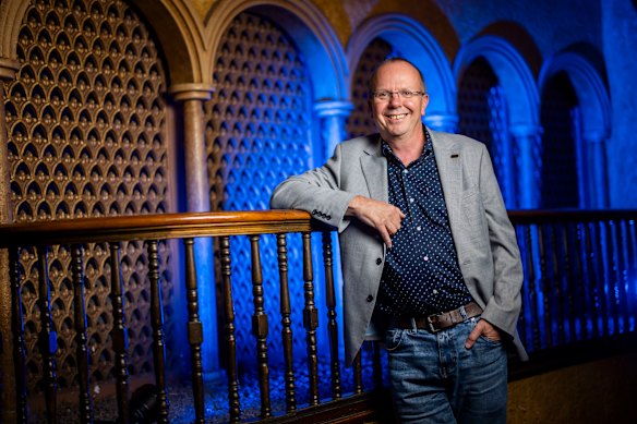 Col Needham, founder of imdb.com, at the Forum theatre in Melbourne.

