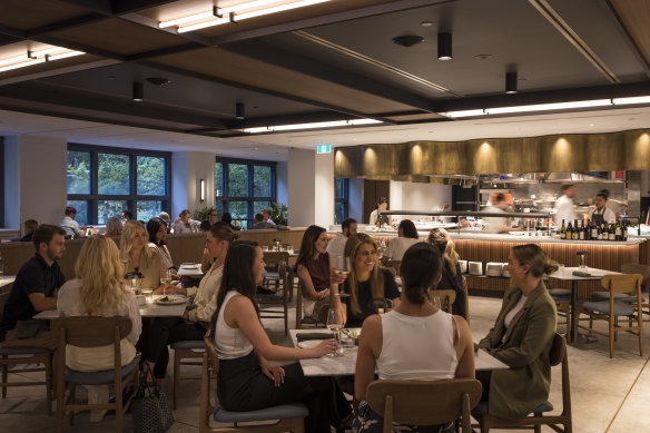 Sydney Common comes with two views: Hyde Park (left) and an open kitchen.