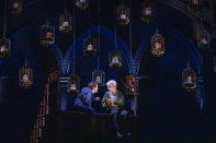 Left to right, Sean Rees-Wemyss as Albus Potter and Nyx Calder as Scorpius Malfoy in the Melbourne production of ‘Harry Potter and the Cursed Child’. 