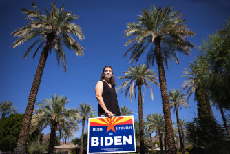 Roberta Voss, a former Republican state legislator, campaigned for Joe Biden. 
