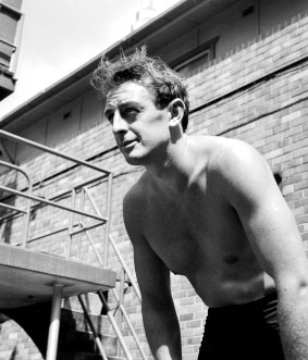 Swimmer Frank O'Neill, pictured in Sydney on 3 January 1951.