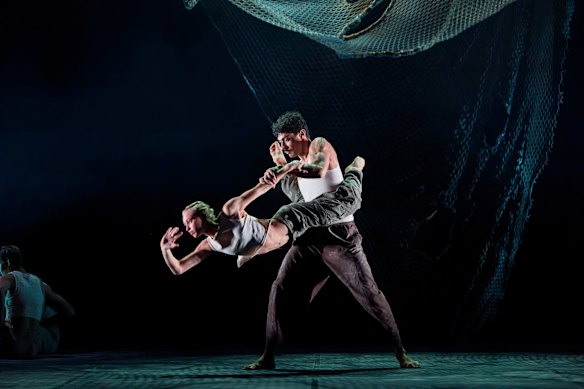 A scene from the work Grounded, choreographed by Glory Tuohy-Daniell.
