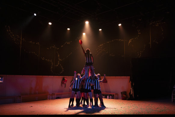 Flying high: the cast of Nathan Maynard’s <i>37</i>.