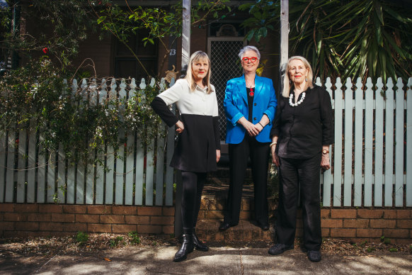 From left: Mandy Sayer, Environment Minister Penny Sharpe, and Elsie founder Anne Summers.