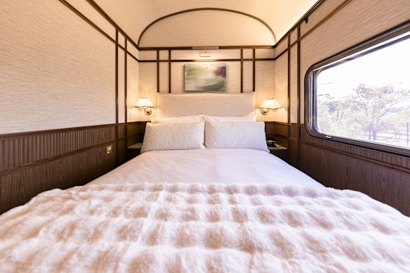 Hotel-style beds for the suites.