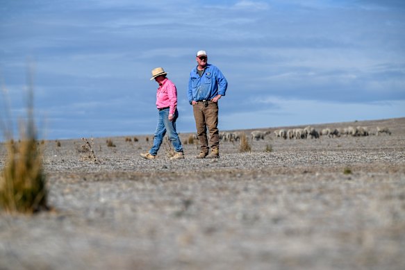 Julie and Stuart Green are hoping for rain. 