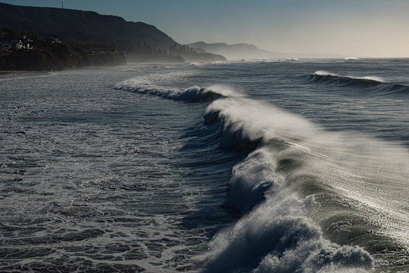 Big swell at Thirroul beach near Wollongong.