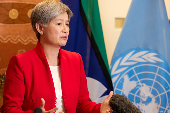 Foreign Minister Penny Wong says Australia’s trade dispute with China was top of the agenda in her discussions with her counterpart, Wang Yi.