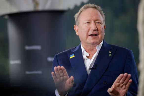 Andrew Forrest has spent much of the past two years travelling to build his green hydrogen business, including to the World Economic Forum in Davos, Switzerland in May.
