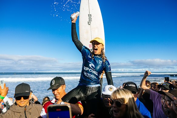 Nichols had a dream day at Victoria’s famous Bells Beach.