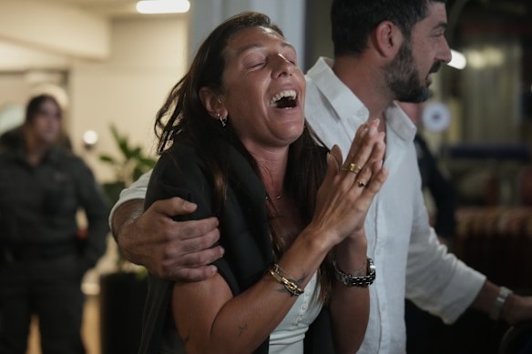 Passengers who experienced an emergency landing in Saudi Arabia, during a flight on FlyDubai plane, arrive at Ben Gurion International Airport in Israel.