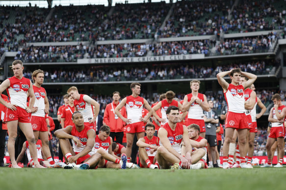 The Swans come to terms with their demoralising grand final loss last year.