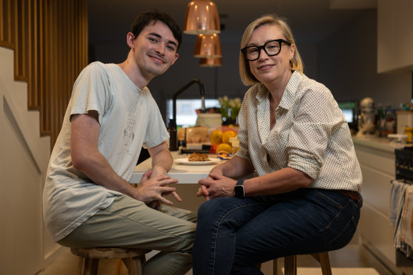 Nicole Rogerson and her son Jack, 28, who is autistic. 