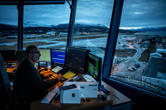 The control tower at Tromso Airport in Tromso, Norway. GPS interference has been recorded from Scandinavia to south of the Black Sea.