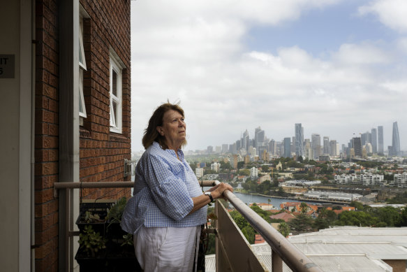 Jan Newland owns an apartment in the Neutral Bay block Merinda, an ageing building with harbour views.