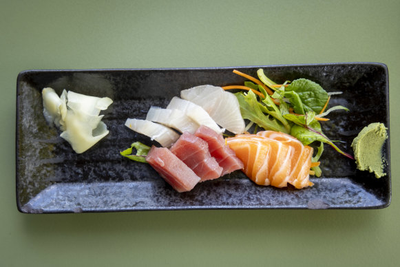 The sashimi entree at Misuzu’s in Albert Park.